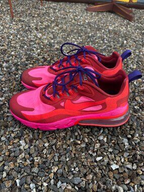 Nike Air Max 270 React Sneakers Red Pink Women’s Size 10